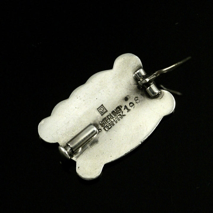 ジョージジェンセン　スターリングシルバー　鳩のブローチ　#198　1933-44年代の刻印