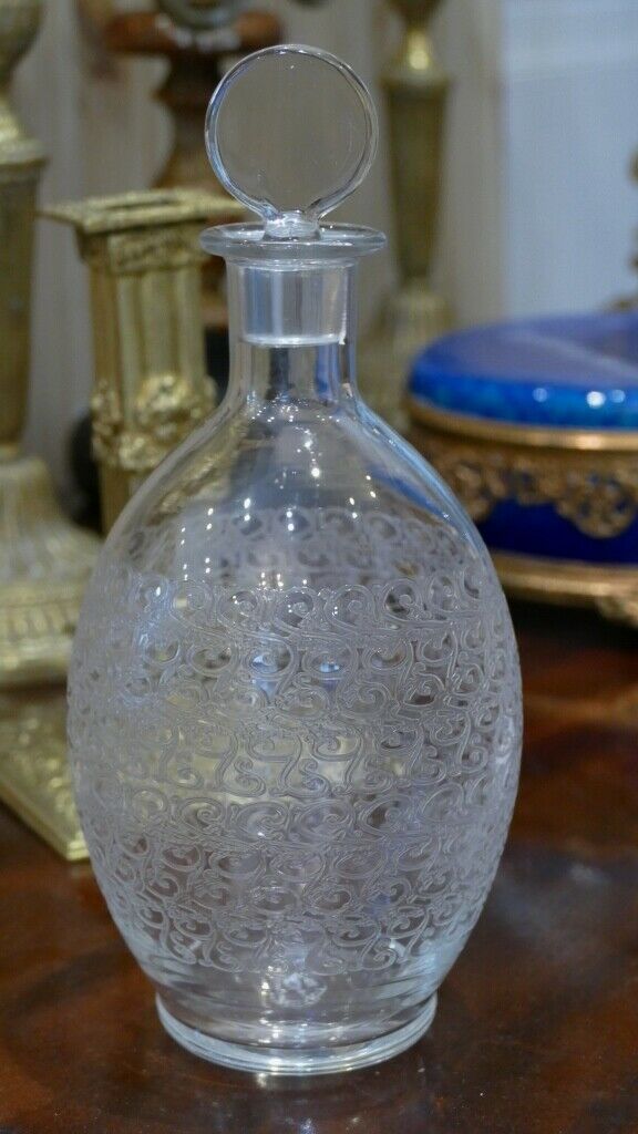 Baccarat Gouvieux Rohan, Carafe En Cristal Gravé, Vers 1950