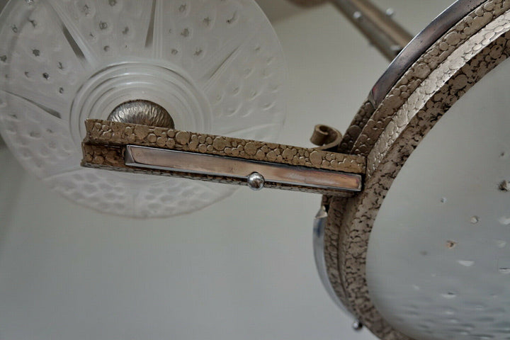 MULLER FRERES : signed FRENCH 1930 ART DECO CHANDELIER ............ lustre lamp