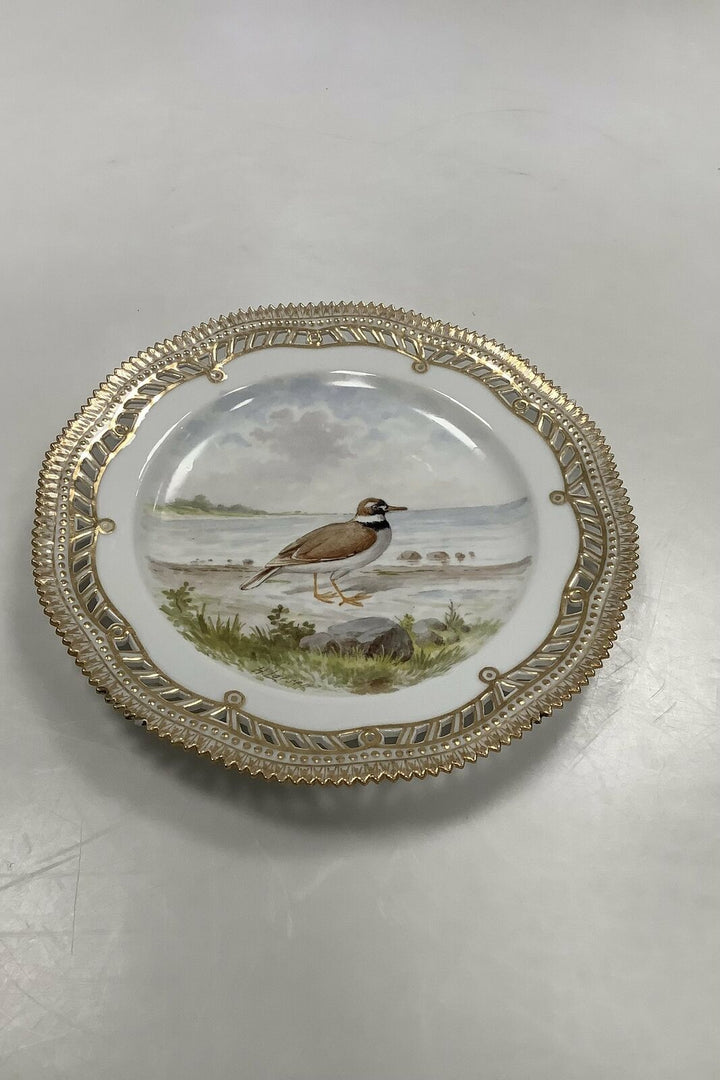 Royal Copenhagen Flora Danica Birds Lunch plate No 20/3554 with openwork edge.