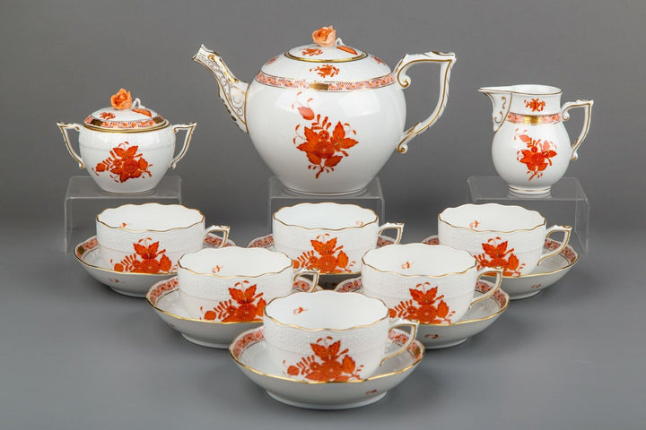 ぷいちゃ ヘレンド アポニーオレンジ ティーポット ヘレンド アポニーオレンジ ティーポット・カップ&ソーサー 15