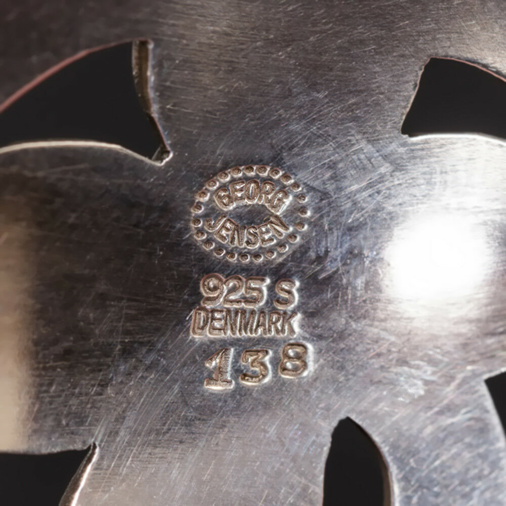 ジョージジェンセン　シルバー　ムーンストーンのブローチ　#138