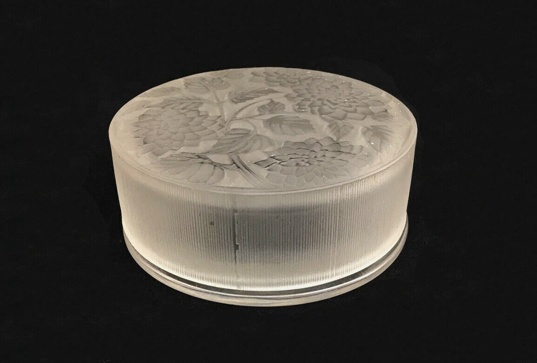 BEAUTIFUL AND RARE RENE LALIQUE "MEUDON" GLASS CONTAINER - CIRCA 1924