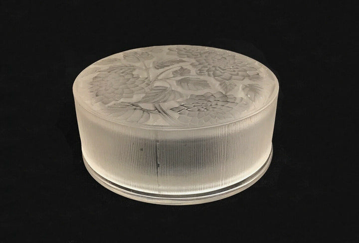 BEAUTIFUL AND RARE RENE LALIQUE "MEUDON" GLASS CONTAINER - CIRCA 1924