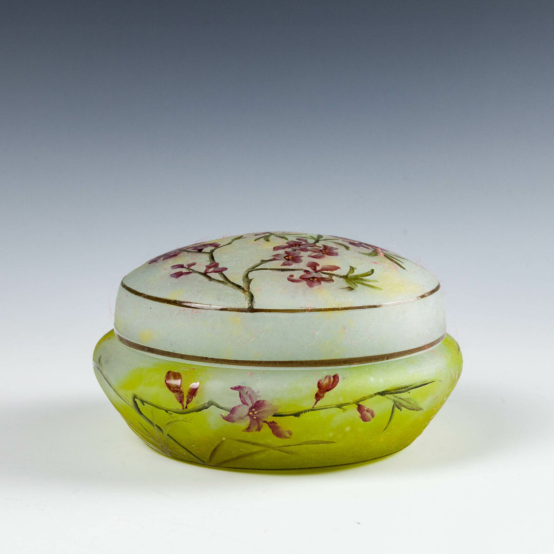 ドーム兄弟（ドームナンシー DAUM NANCY） ジンチョウゲの花の小物入れ（ボンボニエール）ミニチュアール