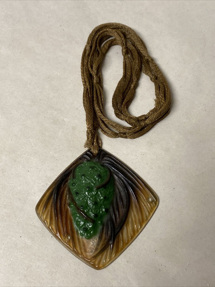 アルジールソー 　ペンダント　松ぼっくり　パート・ド・ヴェール