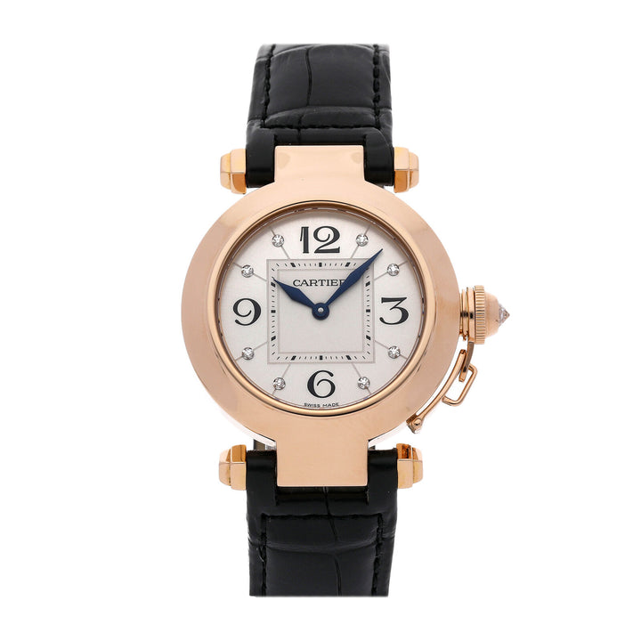カルティエ パシャ 32mm ローズゴールド クオーツ式レディース腕時計
