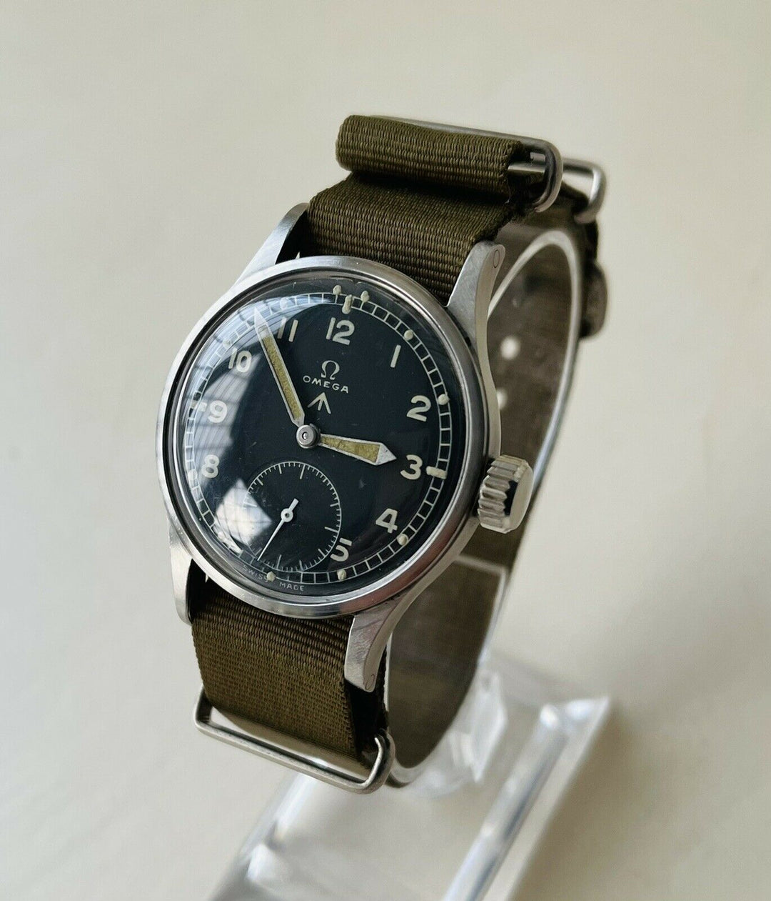 Vintage 1944 Omega ORIGINAL Dirty Dozen Old WWW Military Men’s Trench WW2 Watch