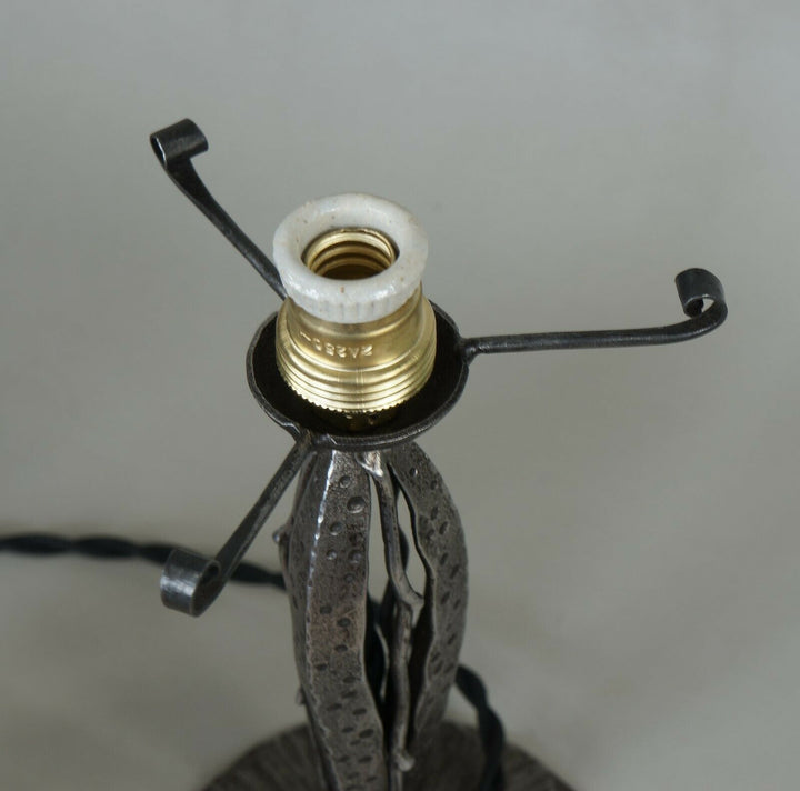 シュナイダー兄弟　フランス　1930年　アールデコ調ランプ　錬鉄製