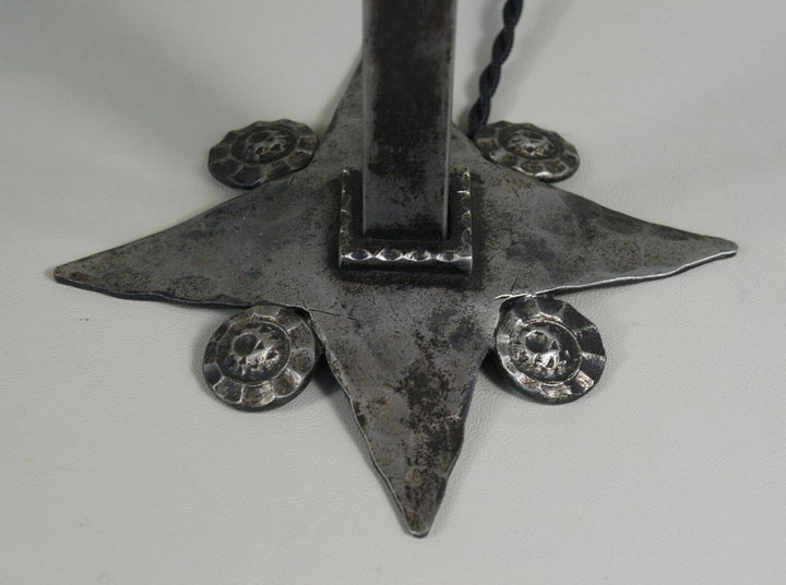 ヴァスール＆シュナイダー兄弟　フランス製アールデコランプ　錬鉄製　1925年　1930年