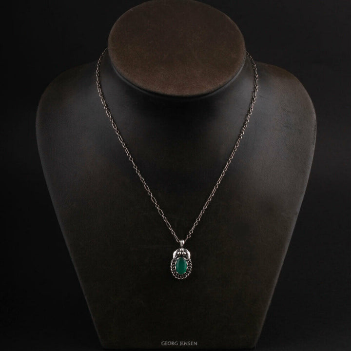 ジョージジェンセン(Georg Jensen)　シルバーペンダント　グリーンアゲート　2012年