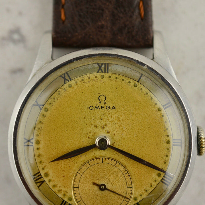 C.1958 ヴィンテージオメガ　機械式(手巻き）　カラトラバ　腕時計　CAL.Ω30TS　型番3459　スチール製