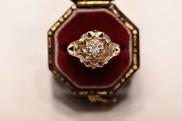 アンティーク 18K ナチュラルダイヤモンドのリング