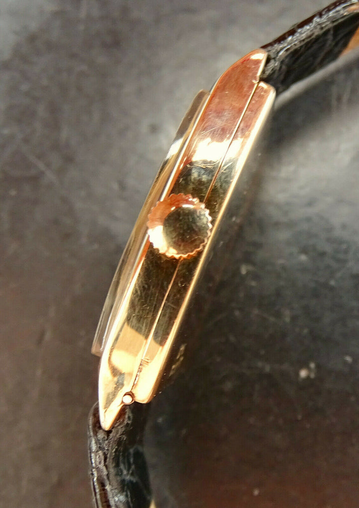 Rolex ♛ Art Deco 578 Rose Gold 9C 375 Tonneau Antique Luxury Men's Watch 1930