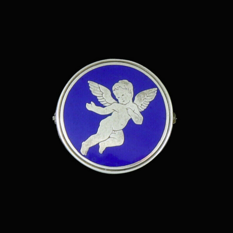 Georg Jensen. Sterling Silver Brooch with Enamel #302 - Harald Nielsen.