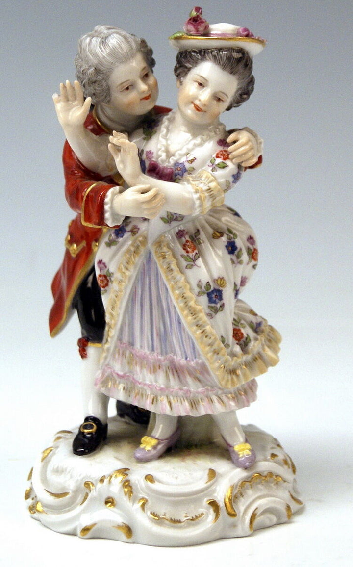 MEISSEN FIGUR GRUPPE TANZENDES PAAR GALLANT PAIR AUGUST RINGLER MNR:O141 UM 1890