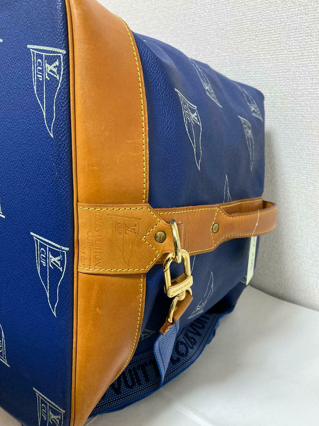 AUTH LOUIS VUITTON CUP 1992 BOSTON BLUE SAC MARIN LUGGAGE TRAVEL BAG LV205