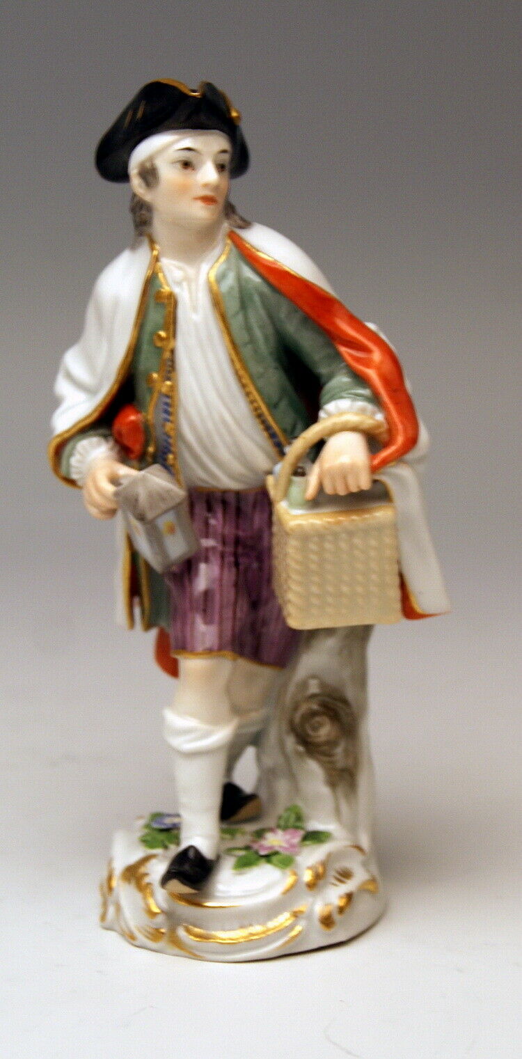 邁森 MEISSEN マイセン FIGUR PARISER AUSRUFER MANN MIT LATERNE REINICKE MNR: 14 UM 1880