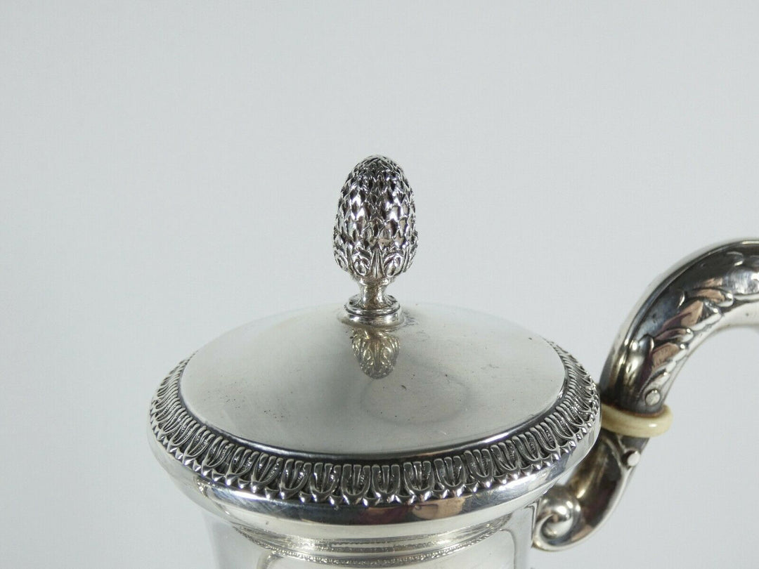 アンティークアール・デコ、イタリアン・シルバー800ティーポット、1940年頃