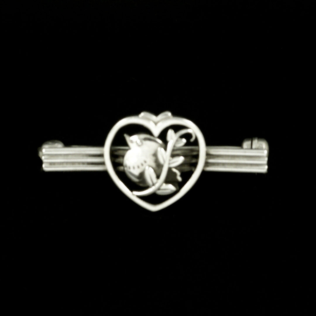 Georg Jensen Sterling Silver Brooch #77 - Arno Malinowski. 1933-44 Hallmarks