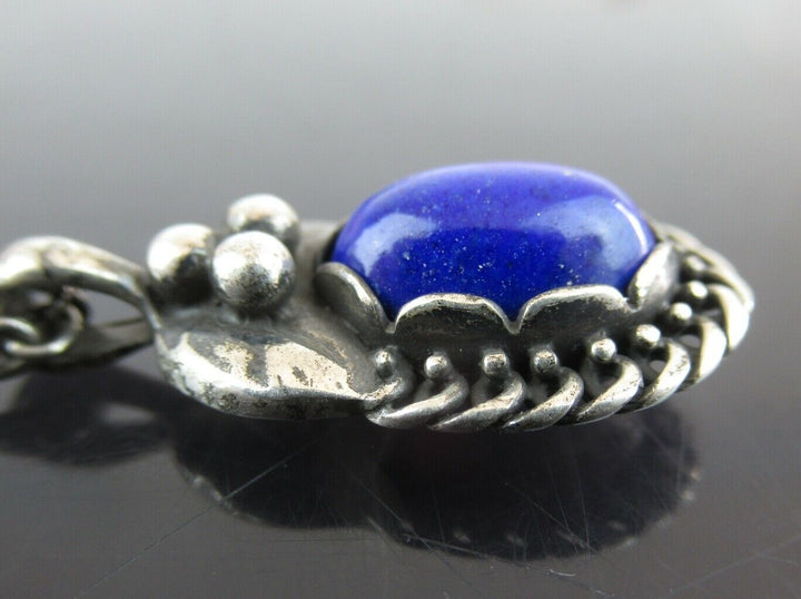 Authentic GEORG JENSEN Heritage 1992 Sterling Silver 925 Lapis Lazuli Necklace