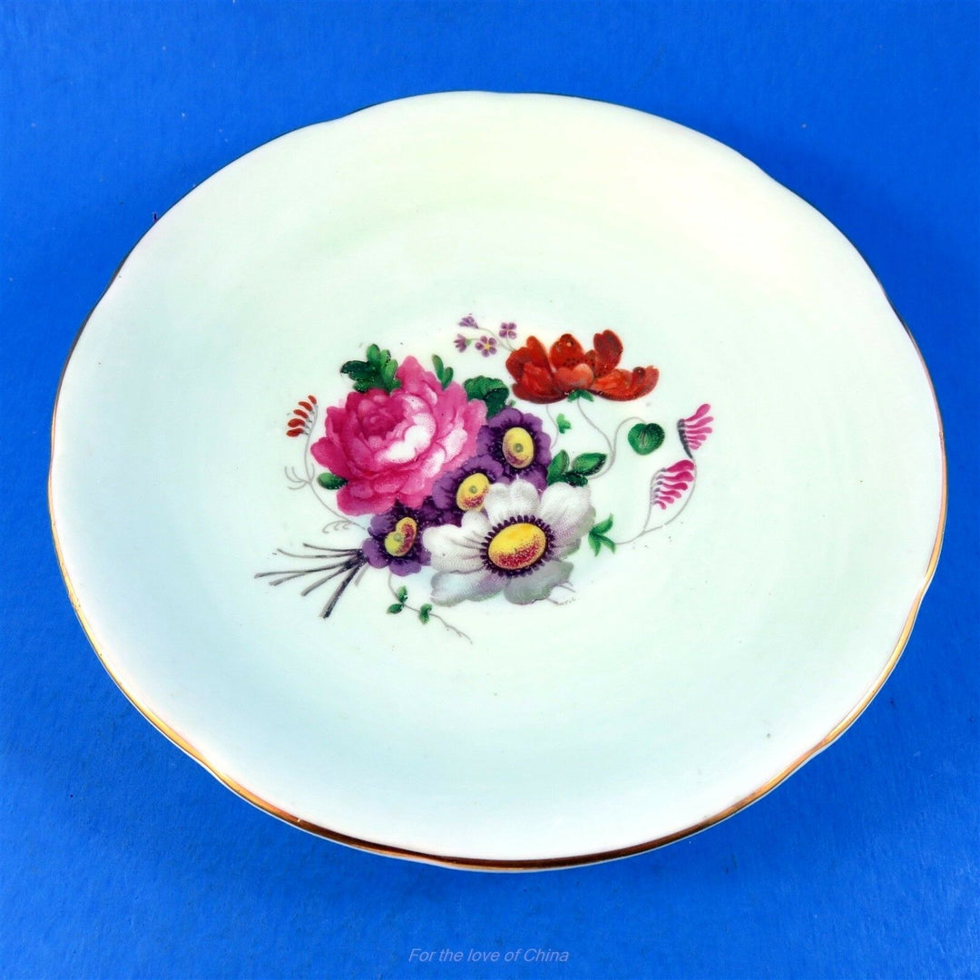 パラゴン　淡いグリーンに花模様のカップ&ソーサー