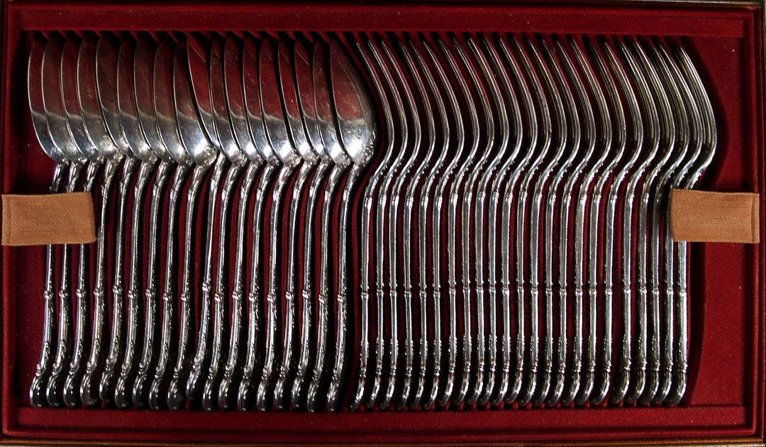 Cardeilhac Antique French Paris 950 Silver Louis XV Pattern Flatware Set Service