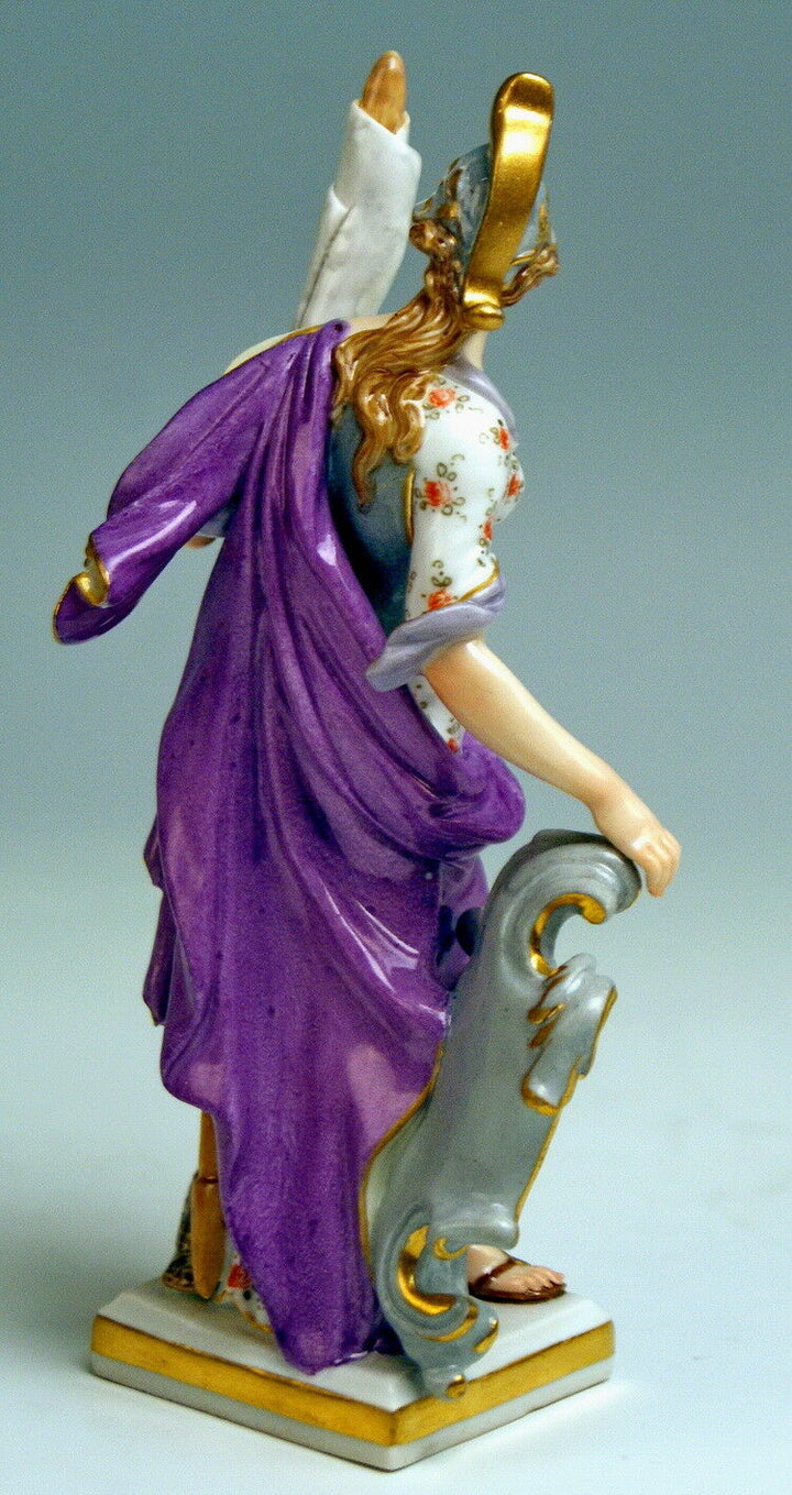 MEISSEN FIGUR ANTIKE GÖTTIN MINERVA ALLEGORIE DES KRIEGES KÄNDLER NR:C53 UM 1840