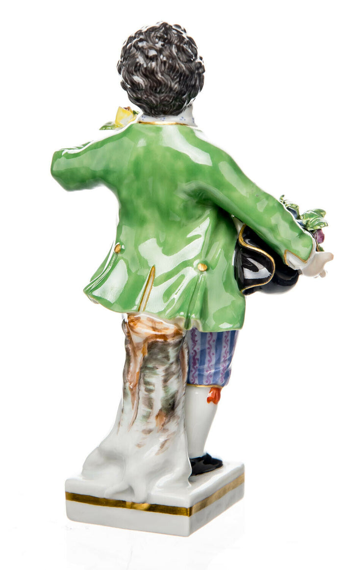 マイセン 帽子とブーケを持つ庭師の子 G1 V. アシエ 一級品