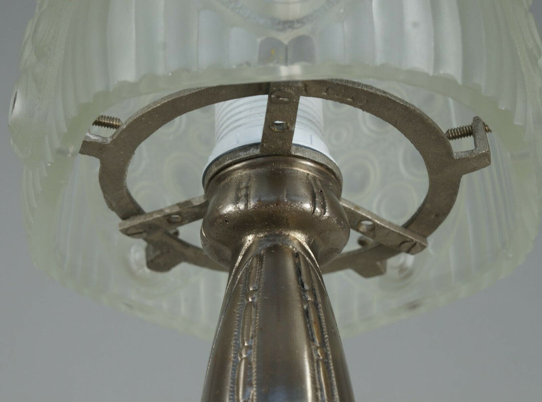 GEORGES LELEU : FRENCH 1930 ART DECO TABLE LAMP .... Hanots 1925 muller daum era