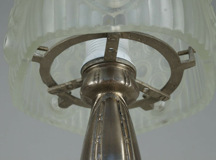 GEORGES LELEU : FRENCH 1930 ART DECO TABLE LAMP .... Hanots 1925 muller daum era