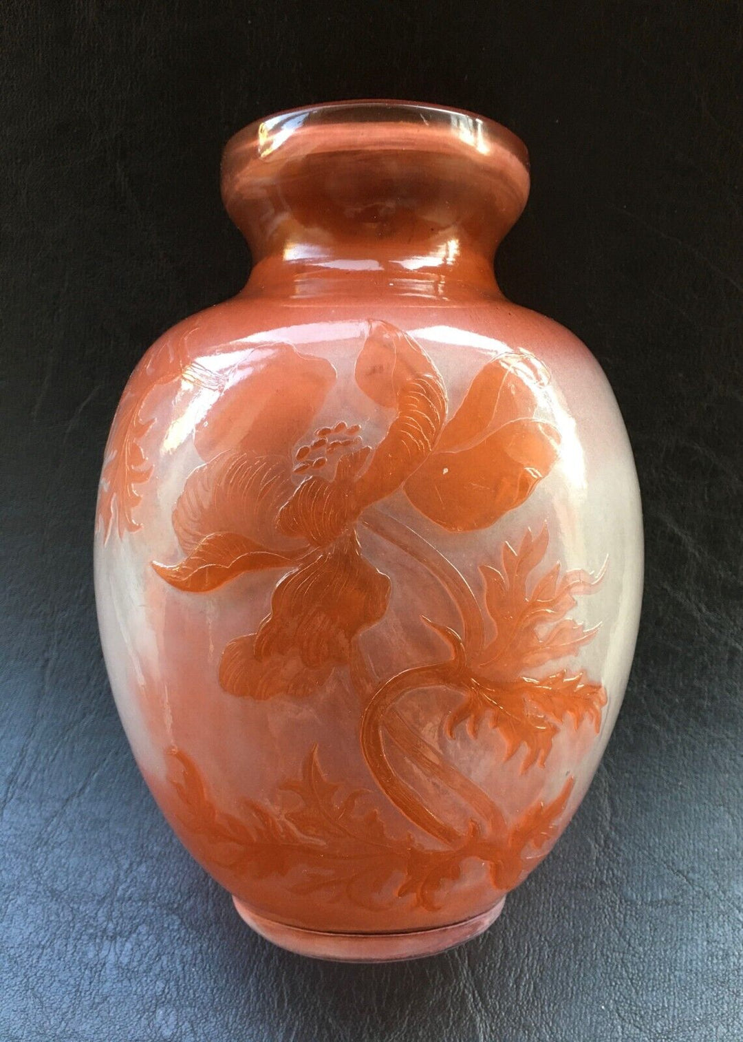 エミールガレ　ポピーの花のクリスタル花瓶