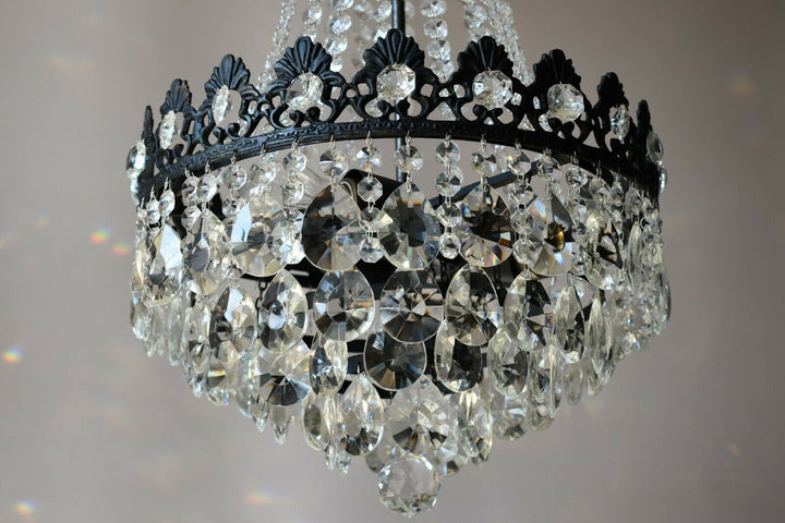 French Empire Chandelier Antique Style Vintage Hallway Lighting, Ceiling Pendant