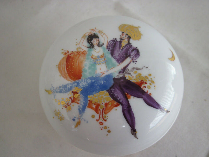 Schöne Meissen Schmuck-Dose in Dekor 1001 Nacht