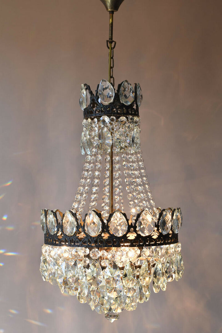 Easy Fit Antique / Vintage Crystal Chandelier, Empire Style Home Crystal Lamp