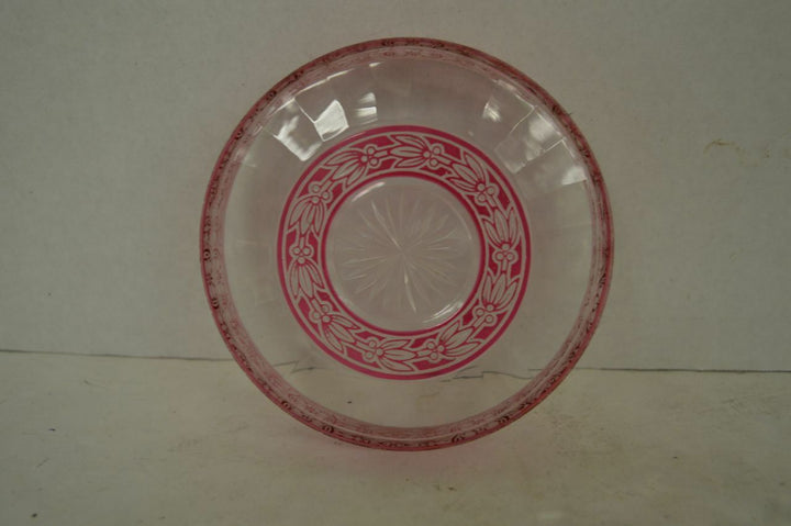 Vintage BACCARAT ART DECO Boîte en verre avec gravé fleurs- afficher le titre d'origine