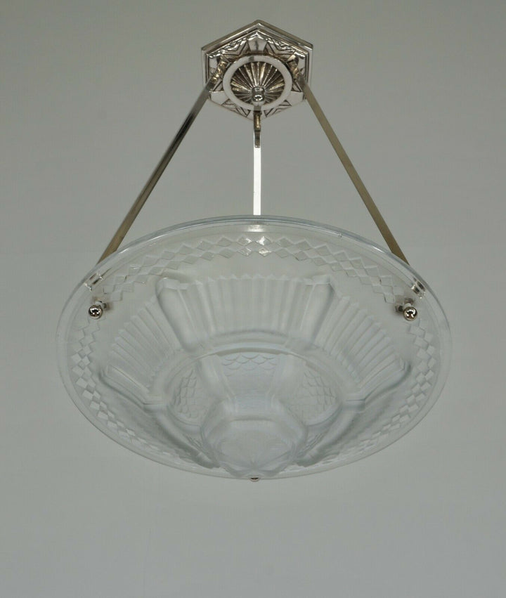ミューラー兄弟　作：1930フランスアールデコ調シャンデリアランプ