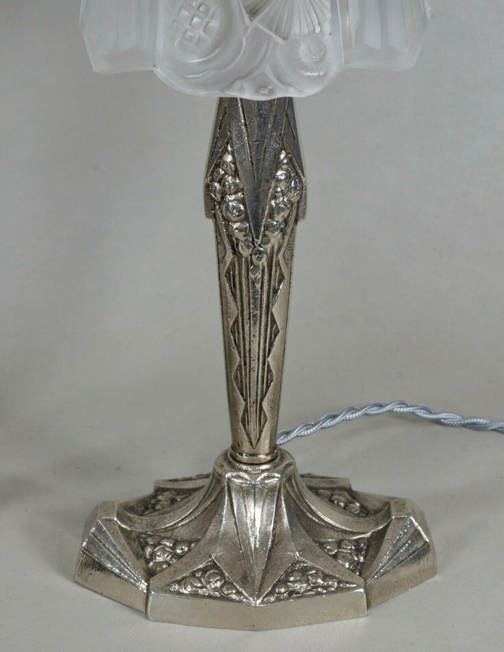 GAUTHIER EJG : pair of FRENCH 1930 ART DECO LAMPS ....... lamp muller era France