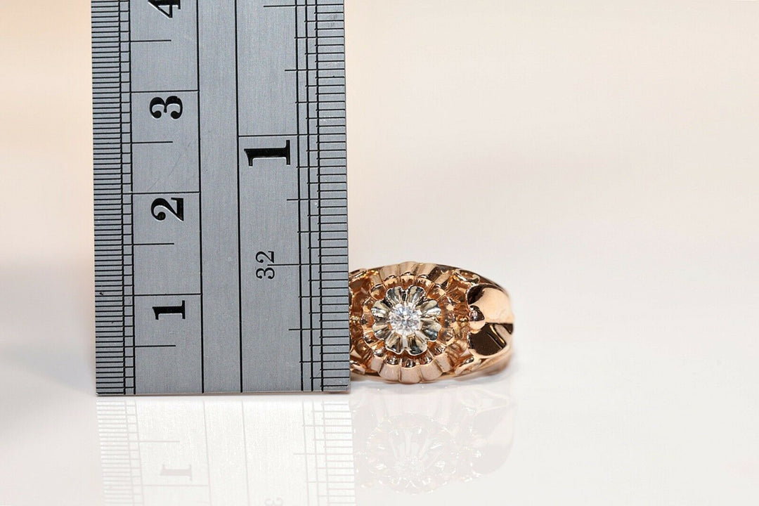 アンティーク オリジナル 18K ナチュラルダイヤモンドのヴィクトリアンリング