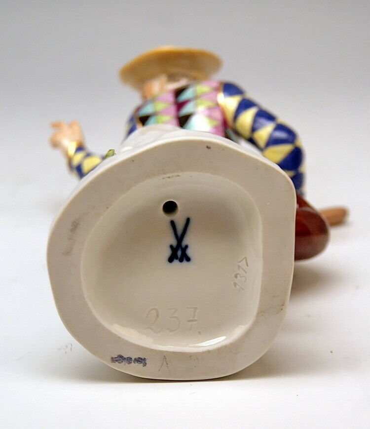 邁森 MEISSEN マイセン FIGUR HARLEKIN MIT STAB HARLEQUIN WITH STICK KÄNDLER MNR: 237