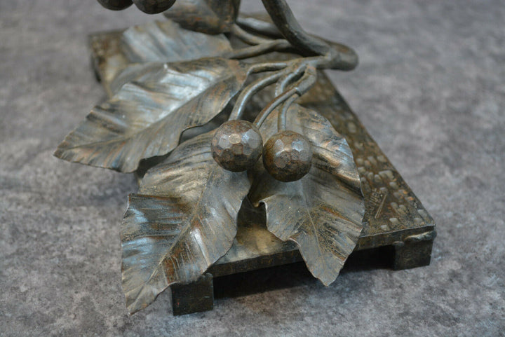 lampe de bureau en pate de verre et fer forgé daum nancy et Paquet art nouveau