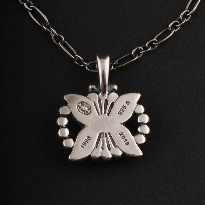 GEORG JENSEN Sterling Pendant Of The Year 1998 / 2018 Silver w. Garnet. RARE!