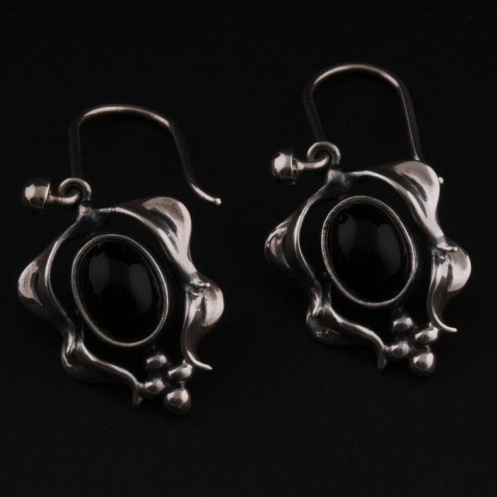 ジョージジェンセン(George Jensen)　ピアス　ブラックアゲート　2015年　SV925