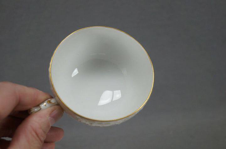 KPM Berlin Hand Painted Dresden Floral Butterfly & Gold Tea Cup & Saucer F