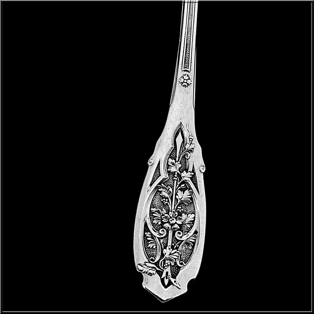Puiforcat French Sterling Silver 18k Gold Tea Strainer, Moderne