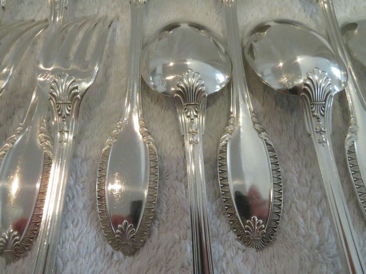 20th c french 950 silver dinner cutlery set 12p Puiforcat empire st no6rby
