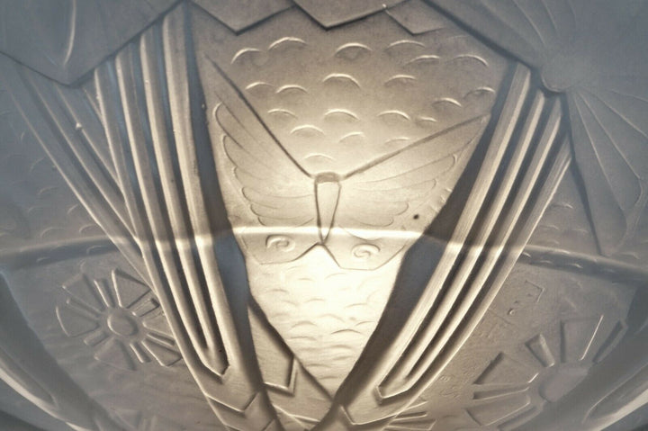 MULLER FRERES : FRENCH 1930 ART DECO PENDANT .. chandelier lamp degue era France