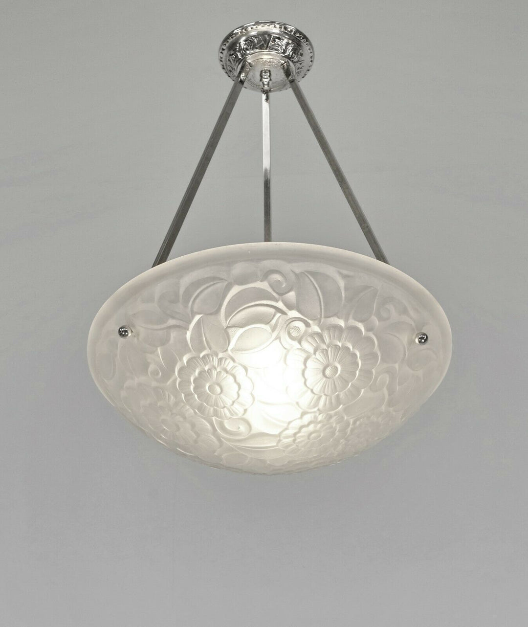 PRIMAFLORE : FRENCH ART DECO PENDANT CHANDELIER ...... 1930 lamp muller era 1925