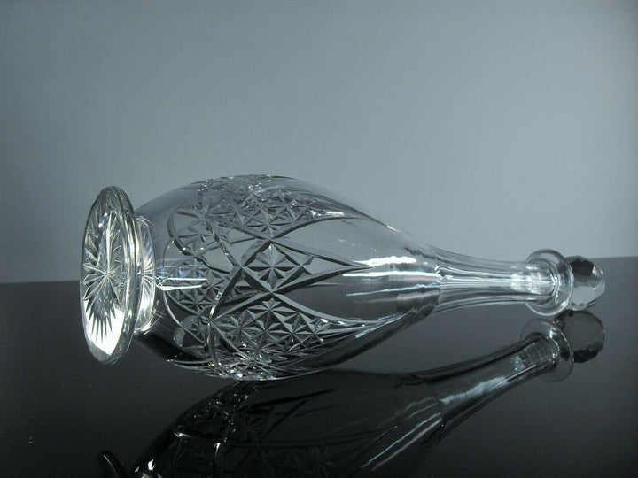 Antique Large Carafe Crystal Size Moulded Epiron Baccarat Front 1936