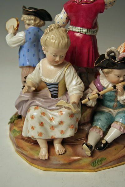 マイセン人形（フィギュリン）音楽を奏でる子供たち、1860年頃